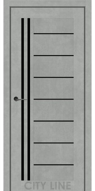 Межкомнатные двери CityLine Express OPTIMA korfad-express-optima-beton-cikago-oscar-collection-s-cernym-steklom